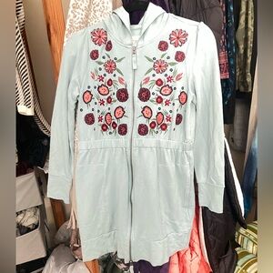 Light Blue Evy's Tree Floral Hoodie